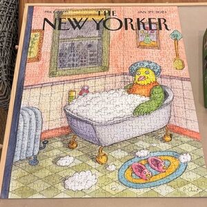 The New Yorker Bird Bath 500-Piece Jigsaw Puzzle - Multi